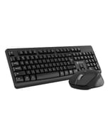 Portronics Key3 Combo Multimedia Wireless Keyboard & Mouse Set/Combo, 2.4 GHz Wireless, Silent Button Design with Shortcut Key Function